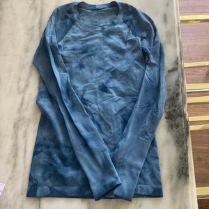 Lululemon Run Swiftly tie-dyed long sleeve shirt
